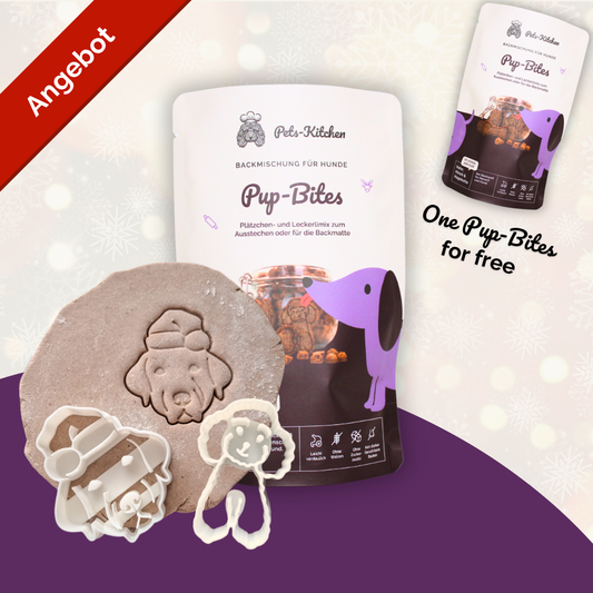 Get One for free - Pup-Bites Backmischung und Keksausstecher